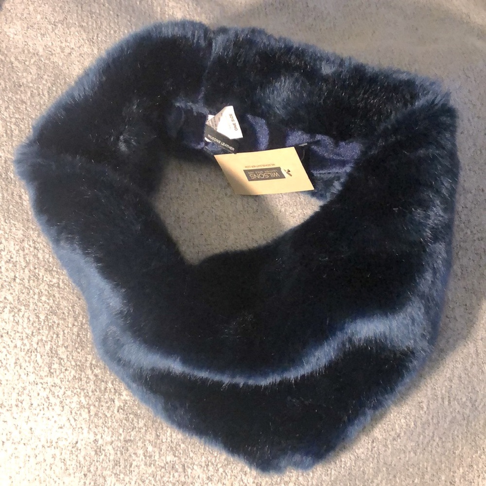 Wilson Leather Faux Fur Infinity Scarf Cozy Collar, Neck Warmer Snood
